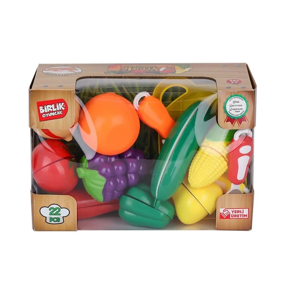 URT007-KUTU-2AB 22 PCS KESİLEBİLİEN SEBZE MEYVELER ürün görseli 1