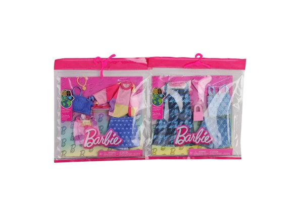 GWF04 Barbie'nin Kıyafet Koleksiyonu 2'li Paketler / +3 yaş ürün görseli 1