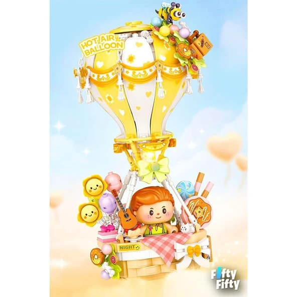 LZ-4113 LOZ SARI HAVA BALONU 750 PARÇA BLOCK OYUNCAK ürün görseli 1