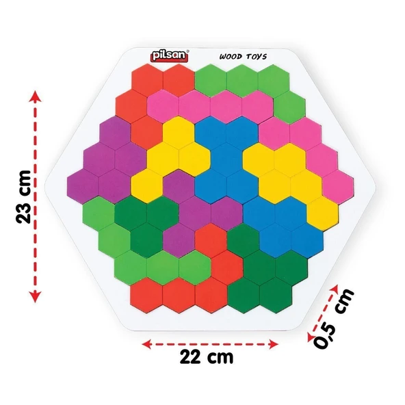 02 016 AHŞAP PETEK TANGRAM - Resim 2