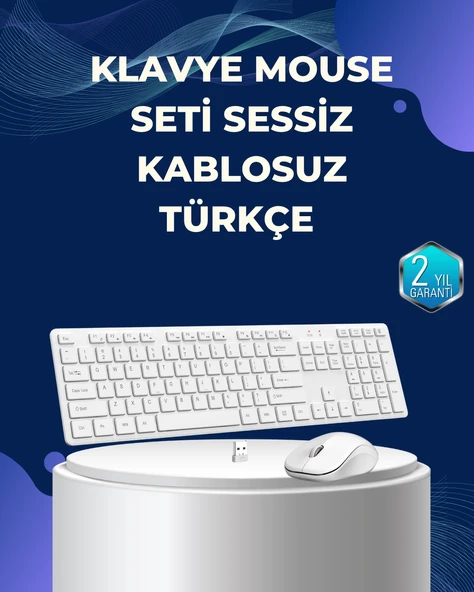 CS USB Alıcılı Kablosuz Klavye Mouse Seti (SİYAH) - Geniş Uyumluluk, Sessiz Tuşlar ürün görseli 1