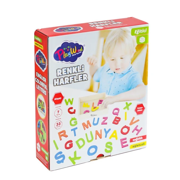 ONY-402 Ahşap Renkli Harfler 33 Parça -Onyıl Oyuncak ürün görseli 1