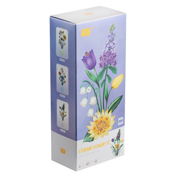 LZ1672 LOZ Eternal Flowers Serisi - ''Çiçekli Sabah, Ay Işıklı Akşam'' 534 Parça Yapım Seti ürün görseli 1