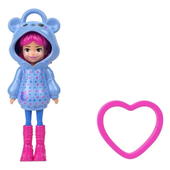 JMN38 Polly Pocket Kapüşonlu Bebekler - Resim 2