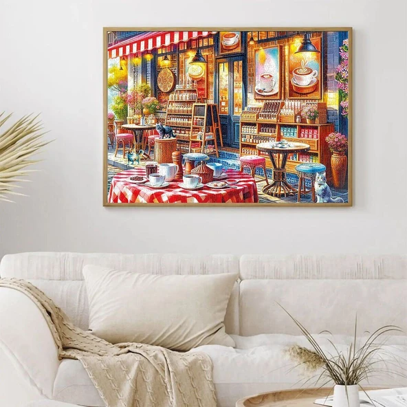 20809 PUZZLE 1000 KAHVE COFFEE STORE - Resim 3