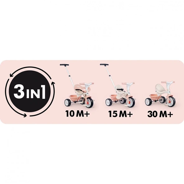 7600740419 Be Move Comfort Tricycle Pink - Resim 2
