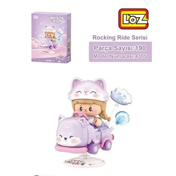 LZ-4305 LOZ FOX SALLANMA SÜRÜŞÜ 190 PARÇA BLOCK OYUNCAK ürün görseli 1