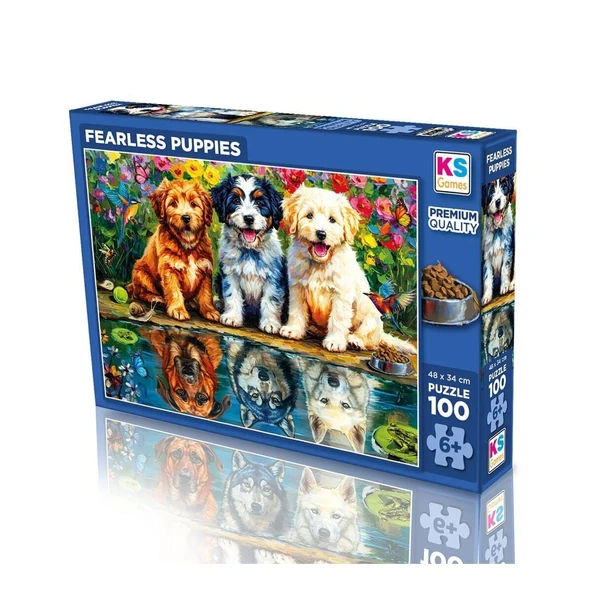 31503 FEARLESS PUPPIES 100 PARÇA PUZZLE ürün görseli 1