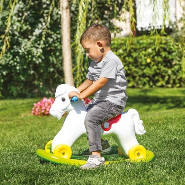 7078 Dolu, Sallanan Tekerlekli At - Resim 8