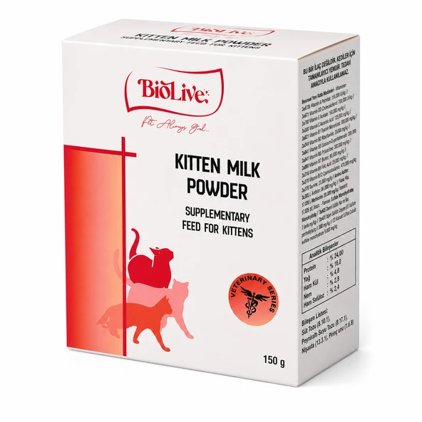 Biolive Yru Kedileri İçin Süt Tozu 150 gr ürün görseli 1