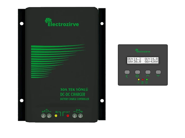 Electrozirve 30A Dc-Dc Charger Akü Şarj Kontrol+Ekran ürün görseli 1