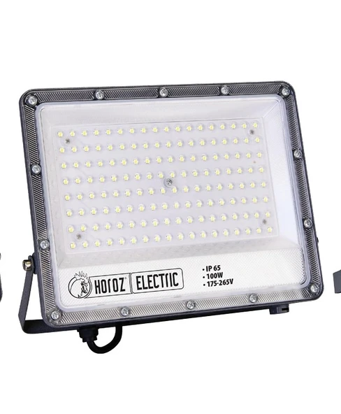 HOROZ Margay-100 100w BEYAZ Led Projektör SMD 6400k IP65 10.000lm (100 Watt 220 Volt) ürün görseli 1