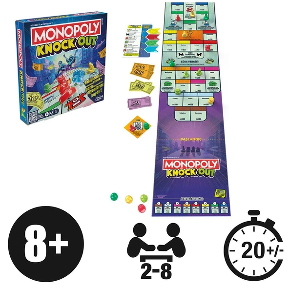 F8995 Monopoly Knockout ürün görseli 1