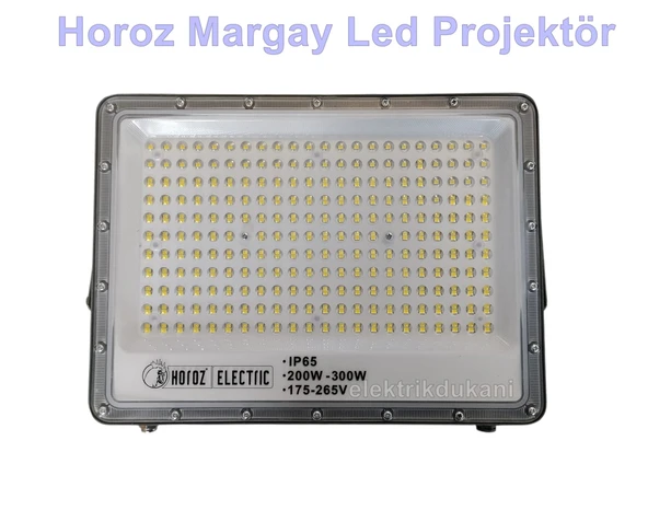 HOROZ Margay-300 300w BEYAZ Led Projektör SMD 6400k IP65 30.000lm (300 Watt 220 Volt) ürün görseli 1
