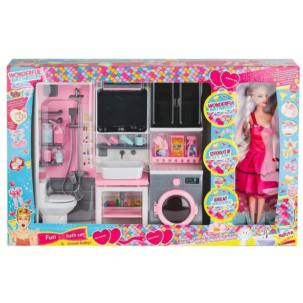 OYD-02393 Bebek ile Banyo Seti Oyun Zamanı -Oydaş Oyuncak ürün görseli 1