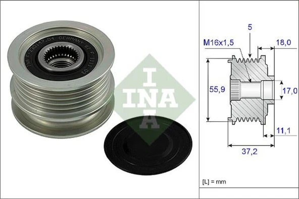 Vw Alternatör Kasnagı - Alternatör Kasnagı - İna 535 0018 10 ürün görseli 1