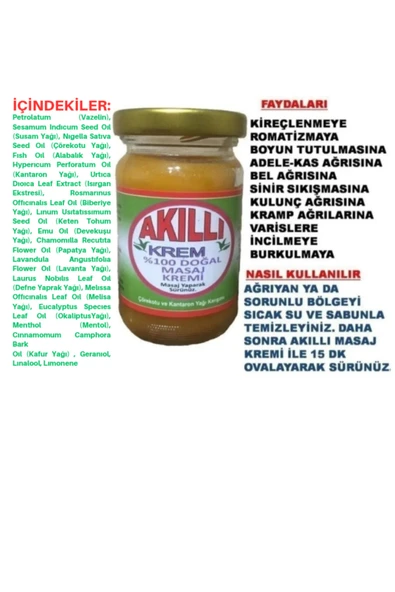 SEVE CARE Akıllı Masaj Kremi %100 Doğal Akıllı Krem Ağrı Ve Masaj Kremi 100 ml (KAS, EKLEM VE KRONİK AĞRILAR) ürün görseli 1