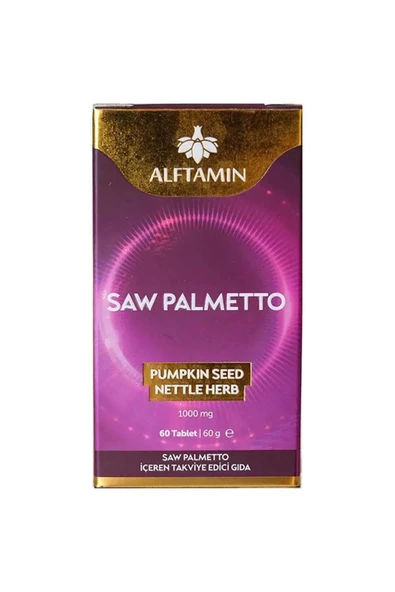 ALFTAMİN Alftamin Saw Palmetto Takviye Edici Gıda 1000 Mg 60 Tablet ürün görseli 1