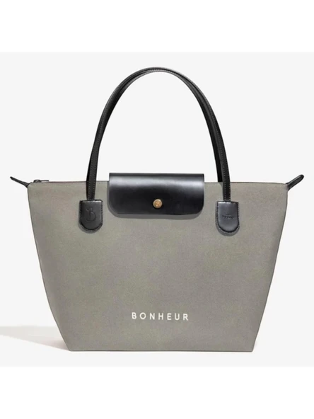 BONHEUR N 7 Kanvas Çanta- Stone Gray - Resim 5
