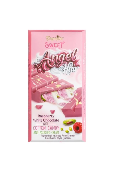 Beyoğlu Çikolata Angel Hair Pişmaniye Ve Antep Fıstık Dolgulu Frambuazlı Çikolata 170 Gr. ürün görseli 1