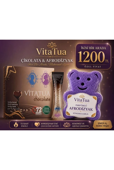 vitatua vitatua energy chocolate 12 adet & süngerli sabun ürün görseli 1