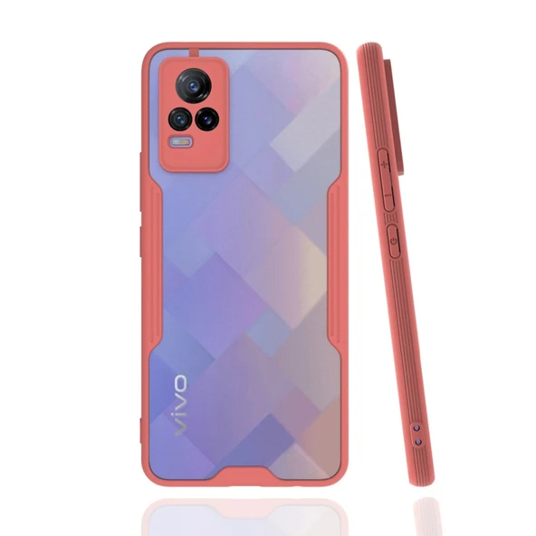 Vivo V21e Kılıf Platin Silikon - Pembe ürün görseli 1