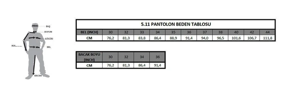 5.11 TACTICAL TWILL TDUPANTOLON - Resim 4