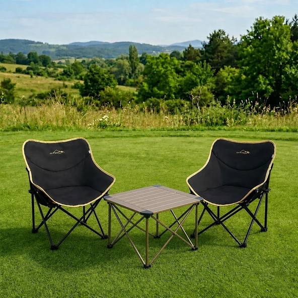 Yek Outdoor Campout Alüminyum Küçük Boy Masa + 2 Campout Fırat Sandalye Set ürün görseli 1