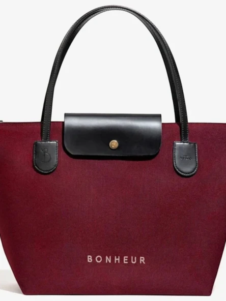 BONHEUR N 7 Kanvas Çanta- Cherry Red - Resim 4