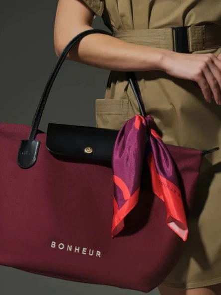 BONHEUR N 7 Kanvas Çanta- Cherry Red ürün görseli 1