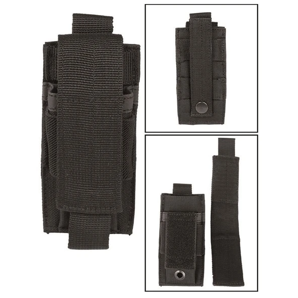 STURM SINGLE POUCH TEKLI SIYAH SARJOR KILIFI - Resim 5