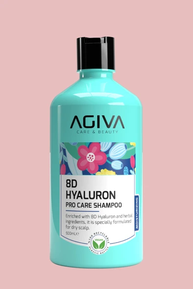 8d Hyaluron Kuru ve Kırılgan Saçlar İçin Nemlendirici Saç Bakım Şampuanı-Vegan ürün görseli 1