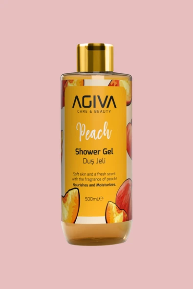 Şeftali Agiva Care & Beauty Besleyici ve Nemlendirici Duş Jeli 500 ml ürün görseli 1
