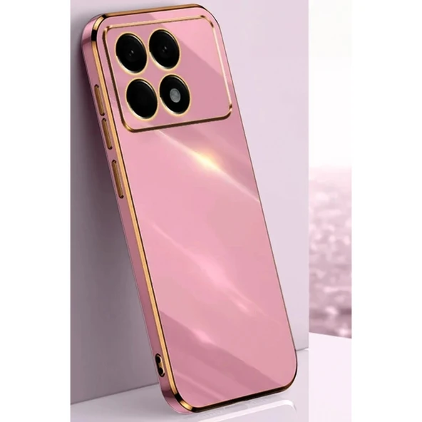 Xiaomi Poco X6 Pro Kılıf Volet Silikon - Mor - Resim 2