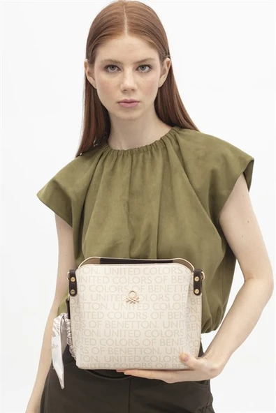 1799-2Y6 BENETTON ÇANTA-BEJ KAHVE ürün görseli 1