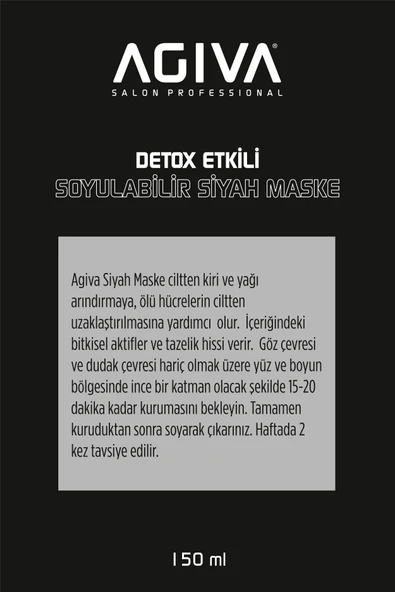 Soyulabilir Siyah Maske 150 ML - Resim 4