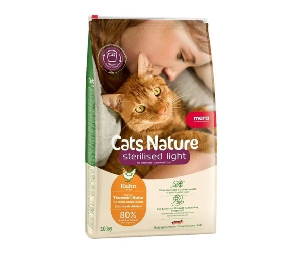Mera Cats Nature Tavuklu Kısırlaştırılmış Kedi Maması 10 Kg ürün görseli 1