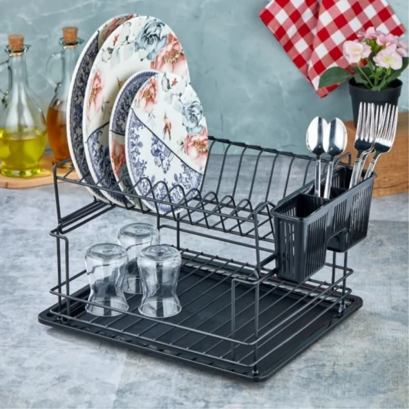 Cooker  Metal 2 Katlı Tabaklık Siyah Kb010 Ckr2925 ürün görseli 1