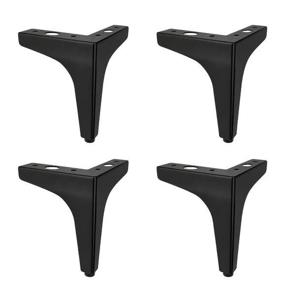 (4 ADET) ERK Eren 13 cm Mat Siyah Metal Mobilya Köşe Ayağı Dayanıklı Modern Tasarım Mobilya Sehpa ürün görseli 1