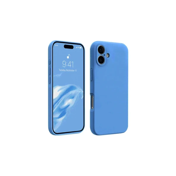 Apple İphone 16 Kılıf First Silikon - Mavi ürün görseli 1