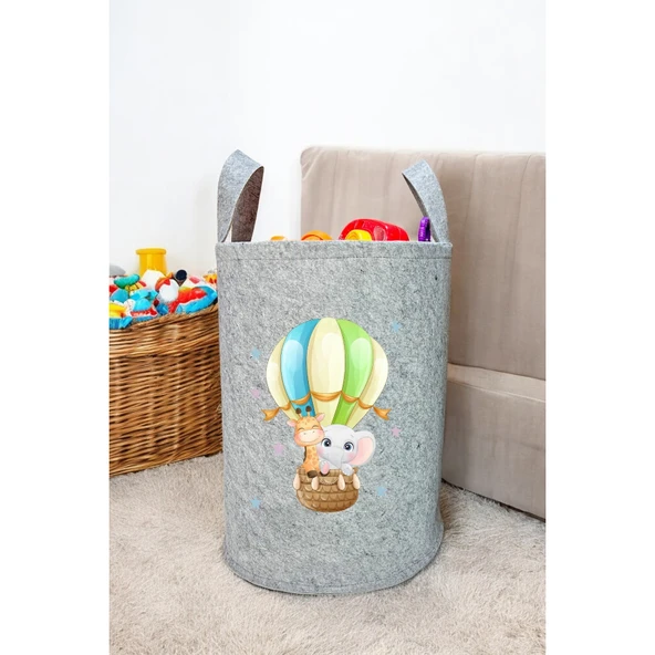 Unisex Balon Fil Bebek Çocuk Odası Düzenleyici Saklama Kutusu Oyuncak Kirli Sepeti 50X40 CM ürün görseli 1