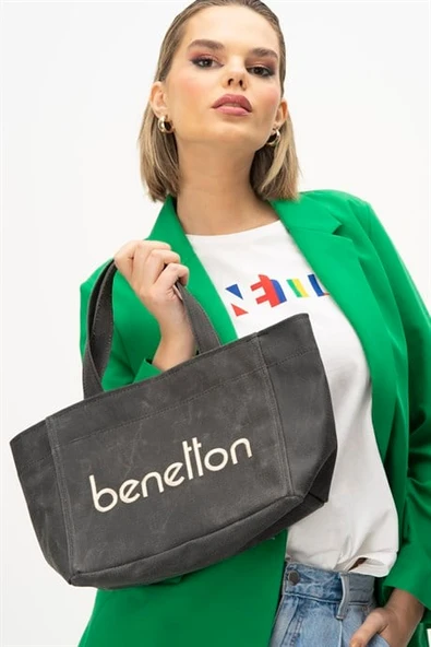 1102-2Y6 BENETTON ÇANTA-SİYAH ürün görseli 1