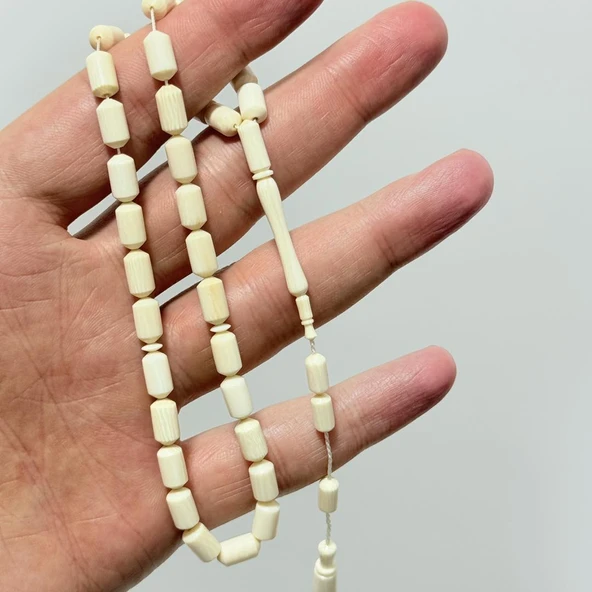 Kesme Fildişi Tesbih 11,40 Gram - Koleksiyonluk Fil Dişi Tespih (F037) ürün görseli 1