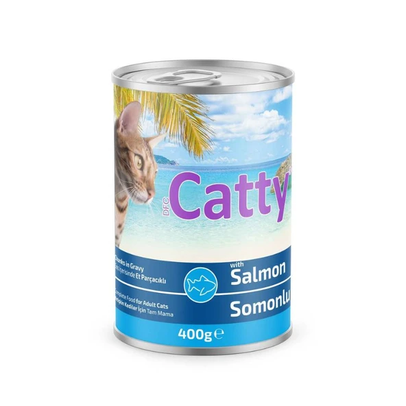 Catty Sos İçinde Somon Balıklı ve Alabalık Etli Kedi Konservesi 400 Gr ürün görseli 1