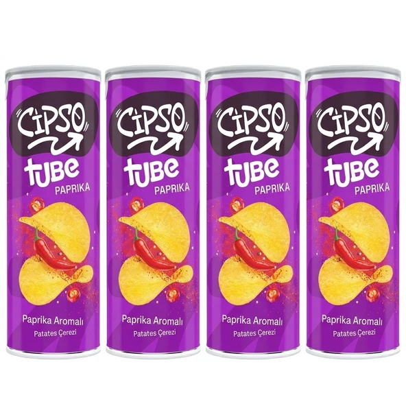 Cipso Tube Paprika Cips 90 gr x 4 Adet ürün görseli 1