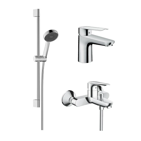 Hansgrohe Batarya ve Sürgülü Duş Seti - Krom ürün görseli 1