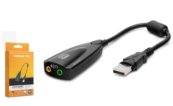 HADRON HDX5254 USB Harici Ses Kartı 7.1 Siyah ürün görseli 1