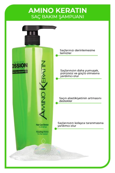 OSSİON ŞAMPUAN 800ML AMİNO KERATİN - Resim 2