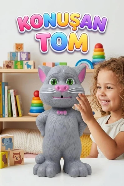 Talking Tom İnteraktif Konuşan Kedi - Ses Taklit Eden Ses Kaydeden Dokunmatik Sensörlü Oyuncak ürün görseli 1