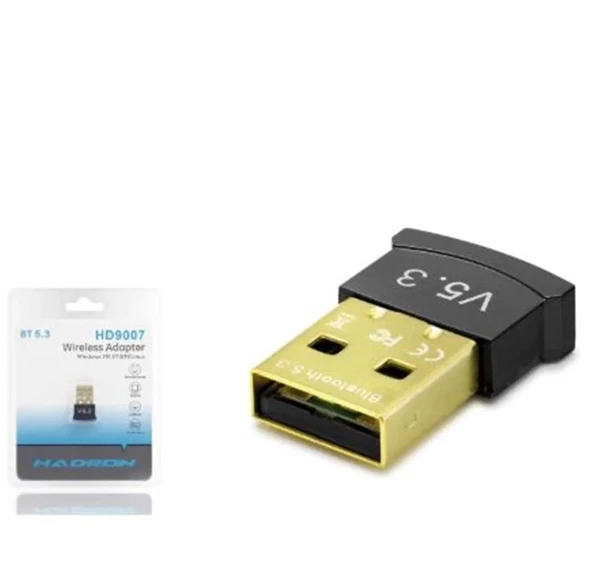 HADRON HD9007 USB Bluetooth Adaptör 5.3 Siyah ürün görseli 1